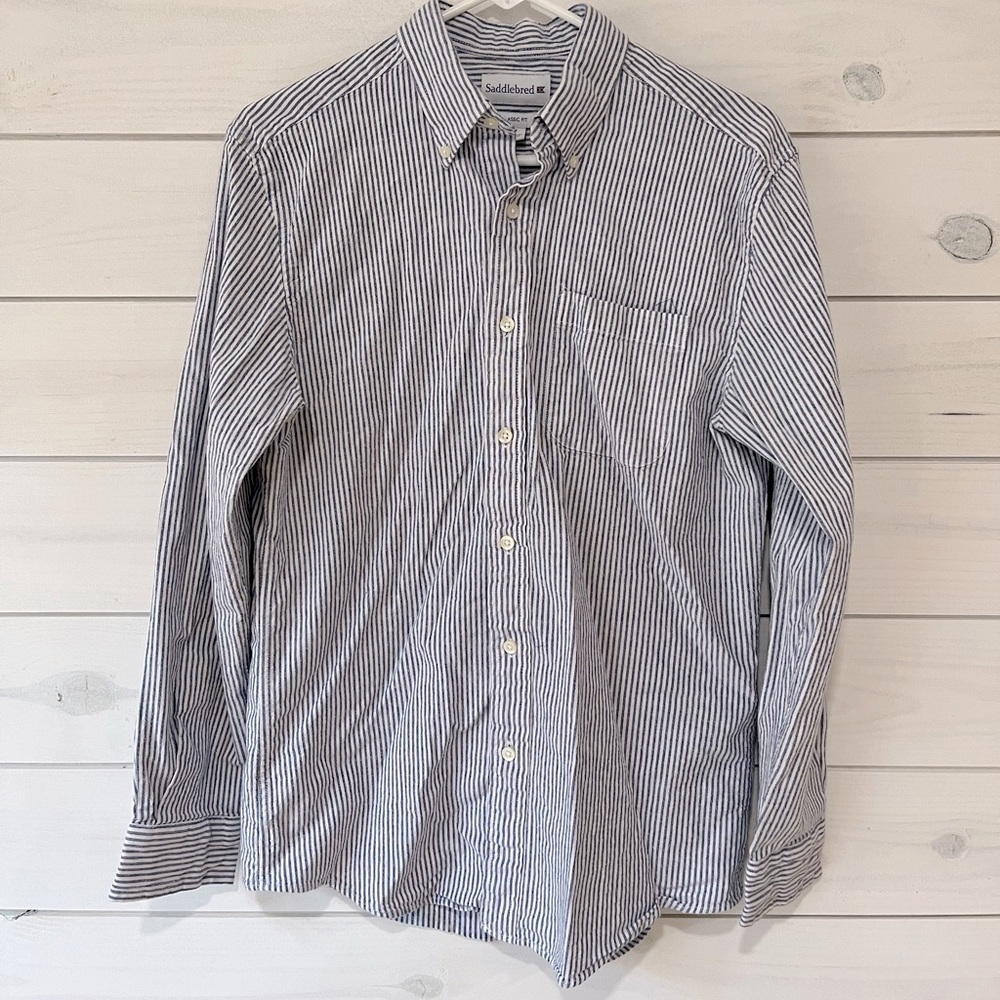 Saddlebred | Classic Fit Long Sleeve Striped Button Up